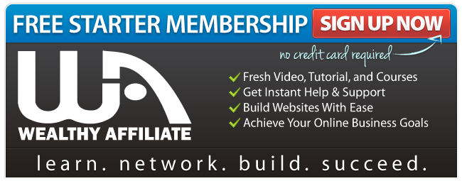 free wealthy affiliate starter membership banner