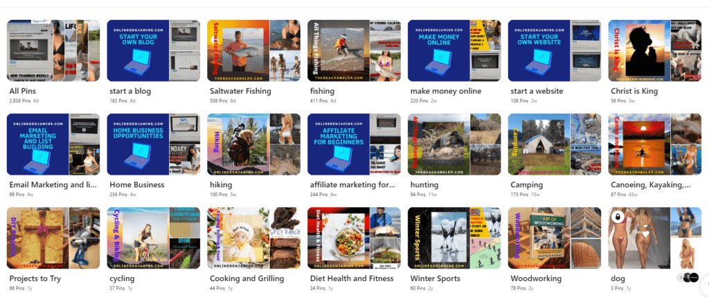 Pinterest boards examples