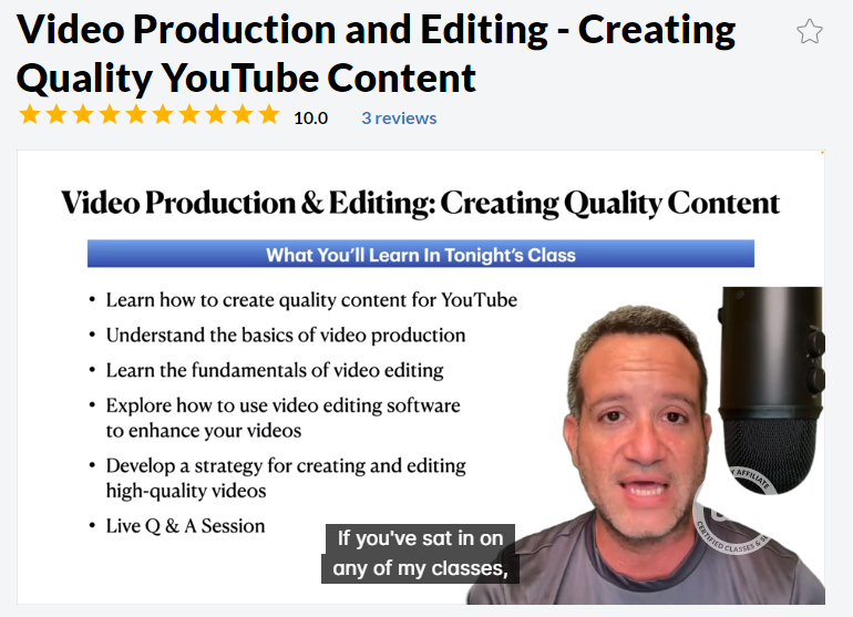 make money on YouTube - Wealthy Affiliate live video training on Creating Qualtiy YouTube content