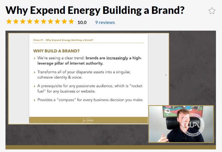 Wealthy Affiliate training on building a personal brand