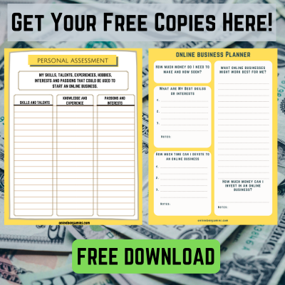 Free download of Personal assessment and Online Business Planner forms