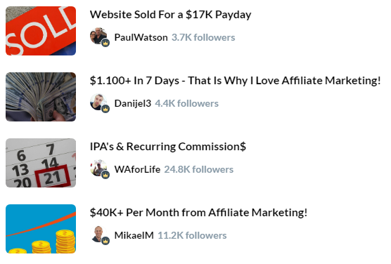 More Wealthy Affiliate success stories