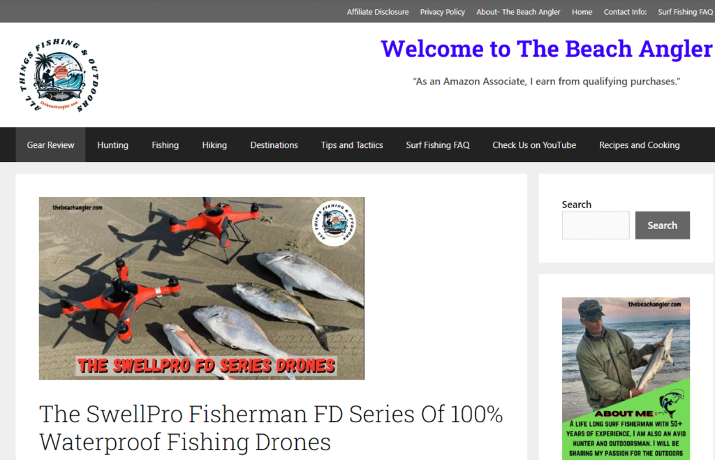 the beach angler drone review article